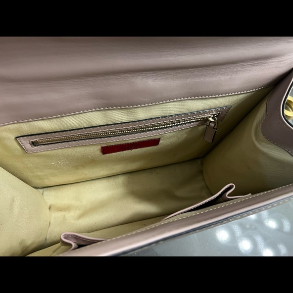 Rock Stud Valentino Handbag Beige! Patient Leather Large - Picture 6 of 10